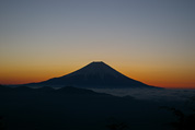身延 七面山から見た美しい富士山